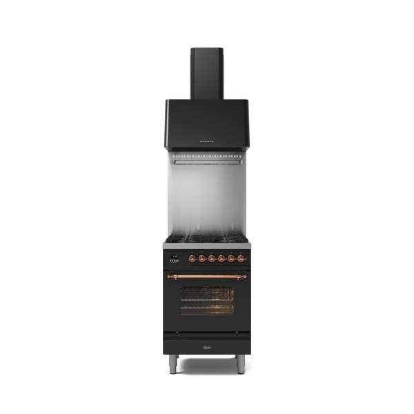 P06N - 60 cm enamelled steel single oven range cooker