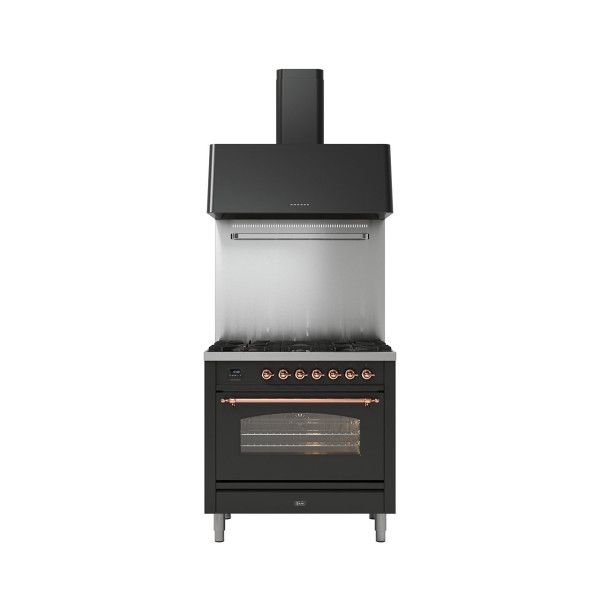 P09N - 90 cm enamelled steel single oven range cooker