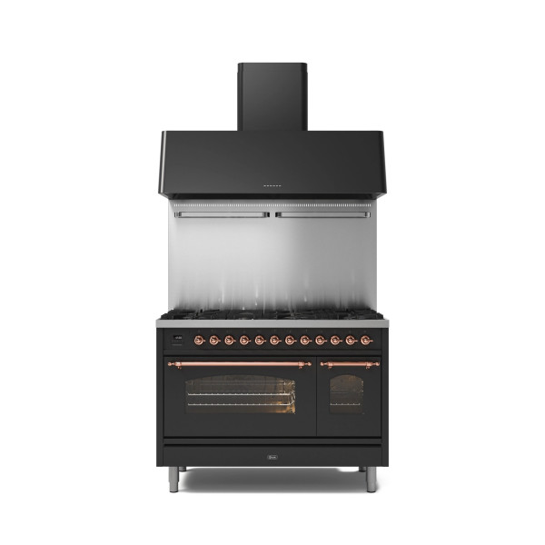 P12N - 120 cm enamelled steel double oven range cooker