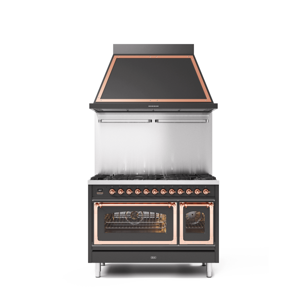 P12N - 120 cm enamelled steel double oven range cooker