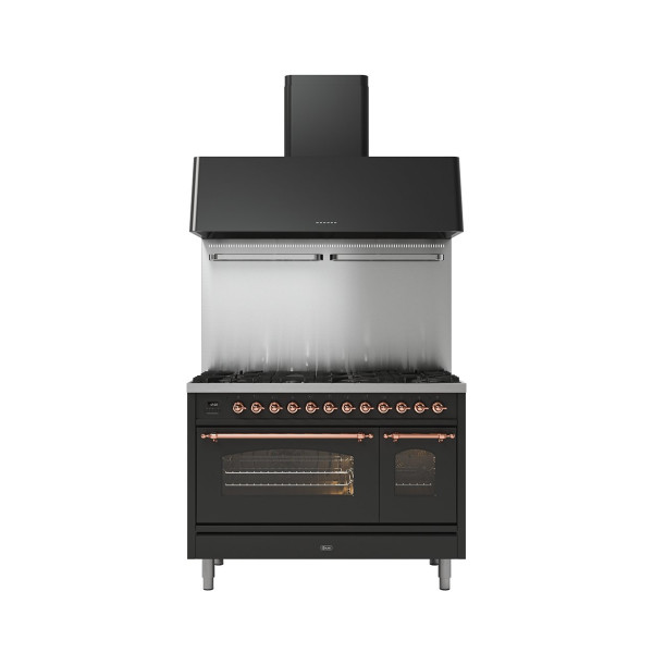 P12N - 120 cm enamelled steel double oven range cooker