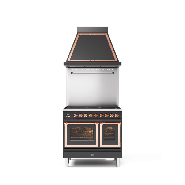 PD09N - 90 cm enamelled steel double oven range cooker