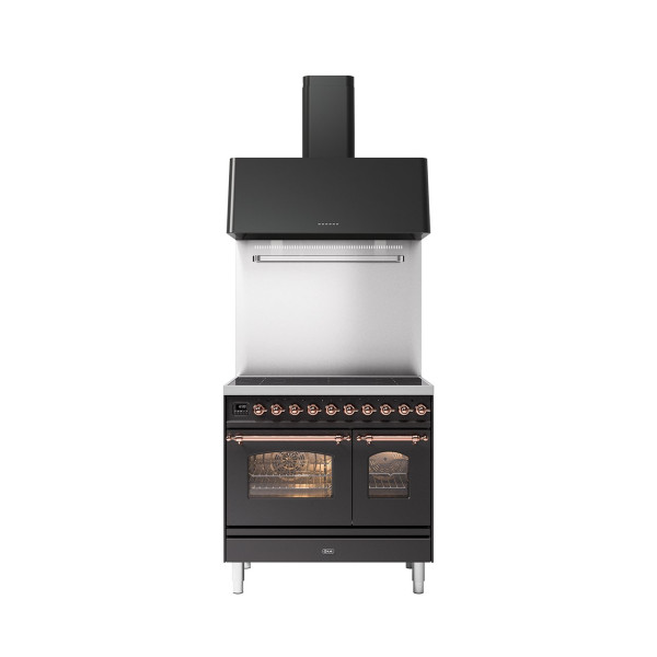PD09N - 90 cm enamelled steel double oven range cooker