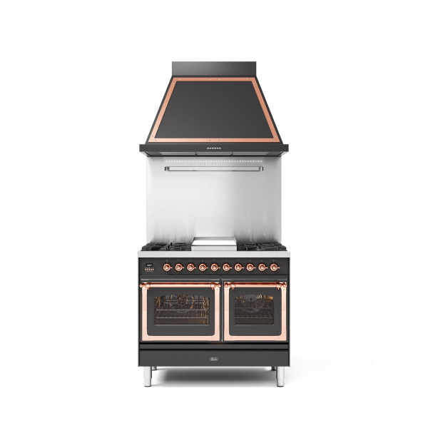 PD10N - 100 cm enamelled steel double oven range cooker