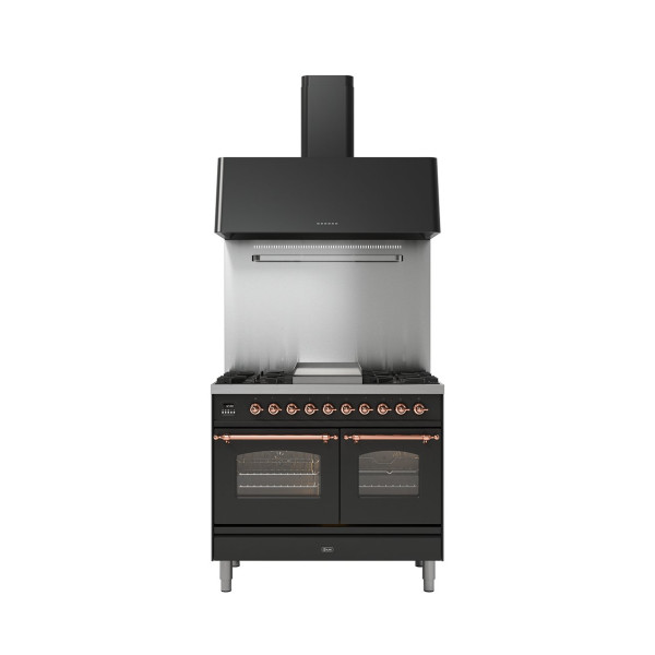 PD10N - 100 cm enamelled steel double oven range cooker