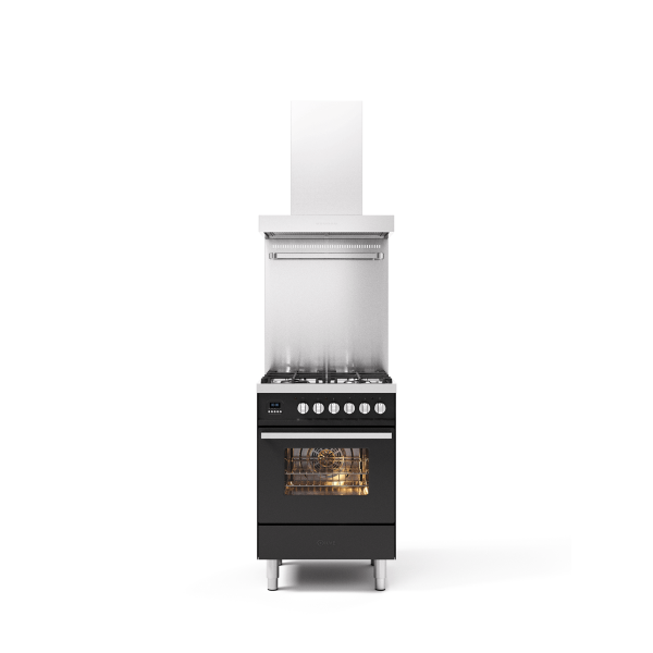 L06 - 60 cm single oven range cooker 4 burners