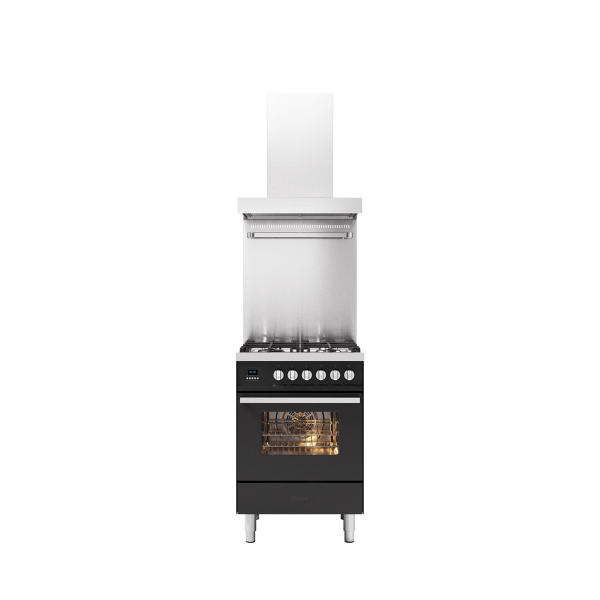 L06 - 60 cm single oven range cooker 4 burners