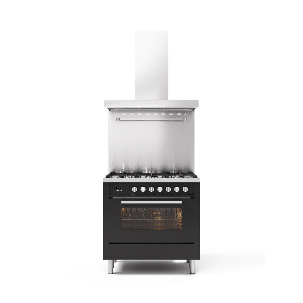 L09 - 90 cm single oven range cooker 6 burners