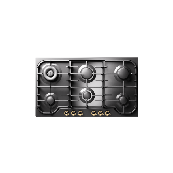 HCB906CN - 90 cm enamelled steel 6 burners gas hob