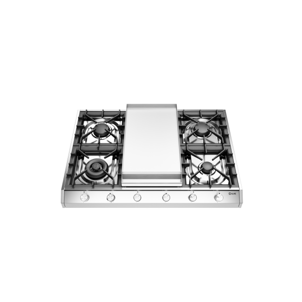 HCP965FD - 90 cm freestanding gas hob 4 burners and fry top - Dual