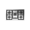 HCPT95D - 90 cm stainless steel flush gas hob 5 burners - Dual